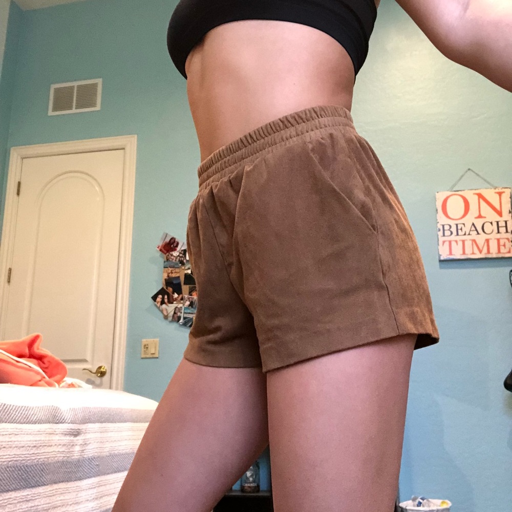 Suede high waisted shorts!